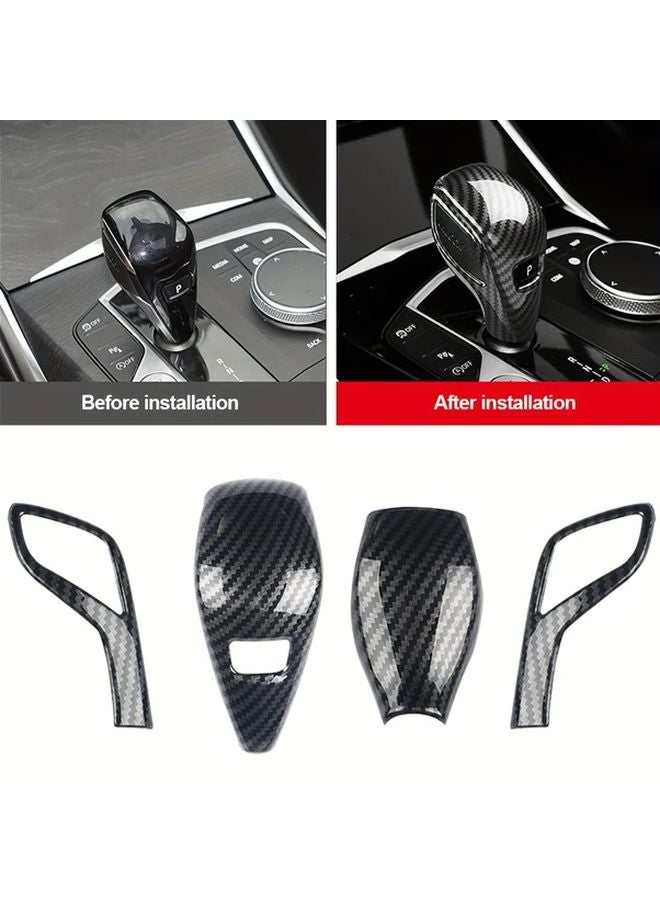 غطية مقبض ناقل الحركة من ألياف الكربون لتزيين بي إم دبليو G20 G21 X3 G01 X4 G02 G29 - Image 4